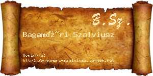 Bagaméri Szalviusz névjegykártya